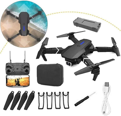 E88 Pro Drone with 4K HD Dual Camera/WiFi FPV, Foldable RC Quadcopter, Auto Hover,